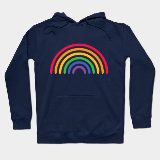 Rainbow neon pride Line Hoodie by alterkiri